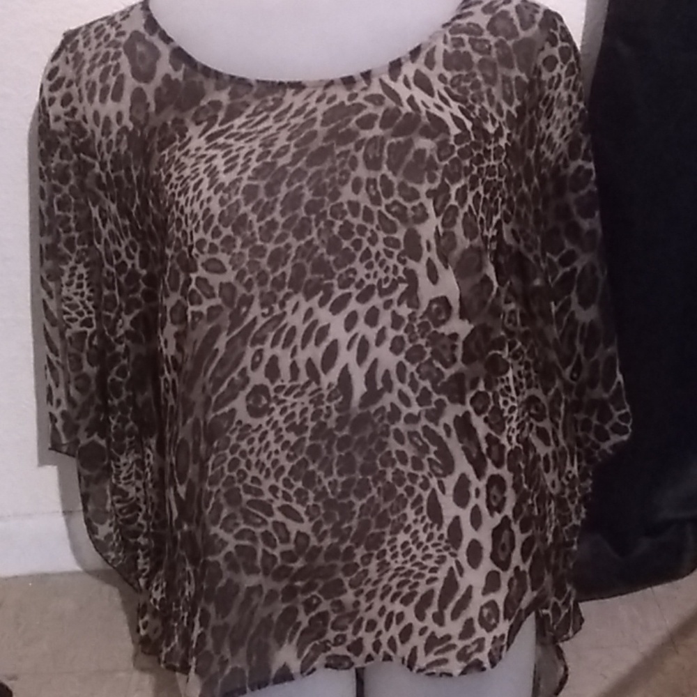 Roommates Cheetah Print Blouse size 3X